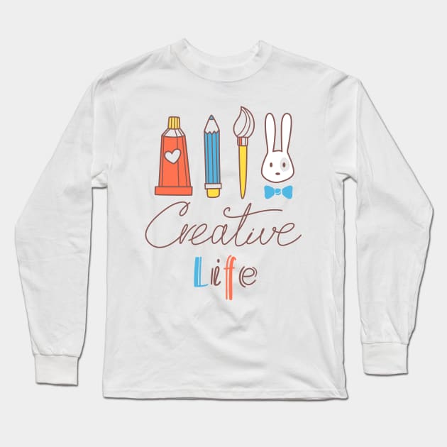 Creative life Long Sleeve T-Shirt by Olya Yatsenko
